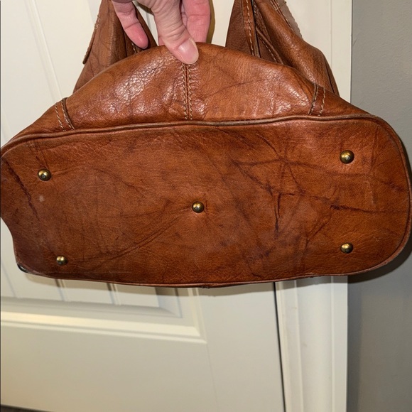 Frye distressed brown leather slouchy hobo shoulder bag purse beautifully worn - Picture 16 of 17